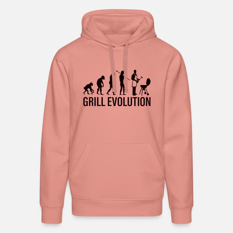Evolution du gril - Sweat à capuche bio DRUMMER Stanley/Stella Unisexe - rose poudré