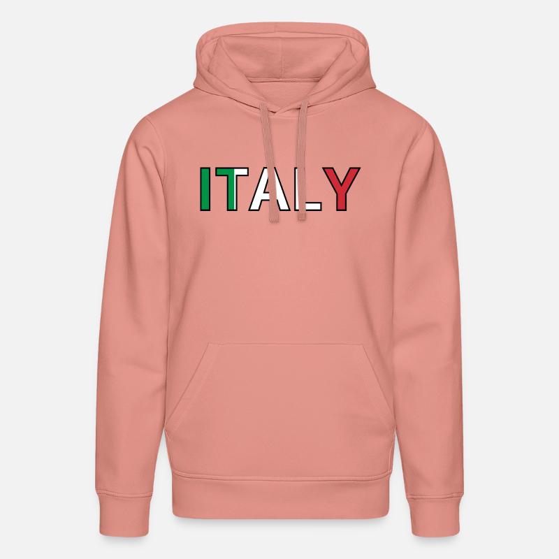 Drapeau Italy - Sweat à capuche bio DRUMMER Stanley/Stella Unisexe - rose poudré