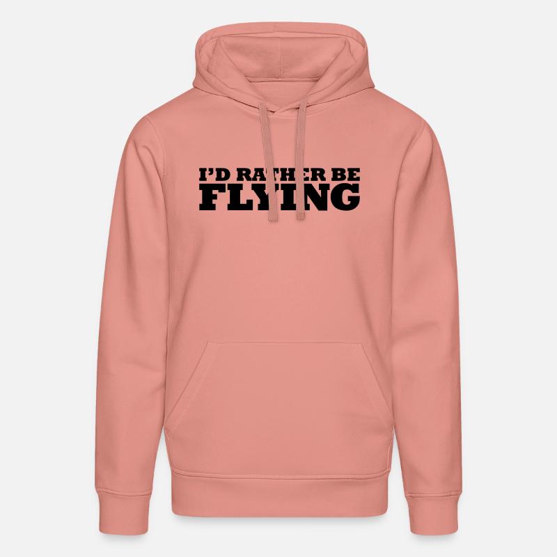 I'd rather be flying - Sweat à capuche bio DRUMMER Stanley/Stella Unisexe - rose poudré