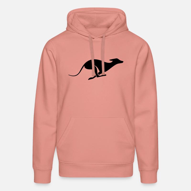 Windhund Silhouette – Lévrier, Greyhound Design - Sweat à capuche bio DRUMMER Stanley/Stella Unisexe - rose poudré
