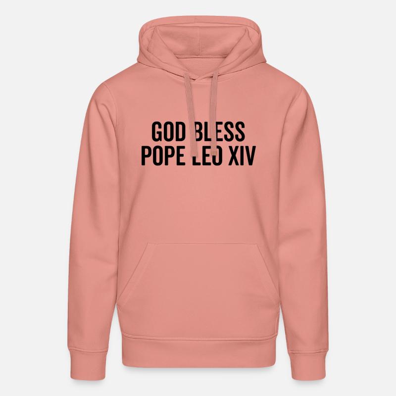God Bless Pope Leo XIV - Stanley/Stella DRUMMER Unisex Organic Hoodie - canyon pink