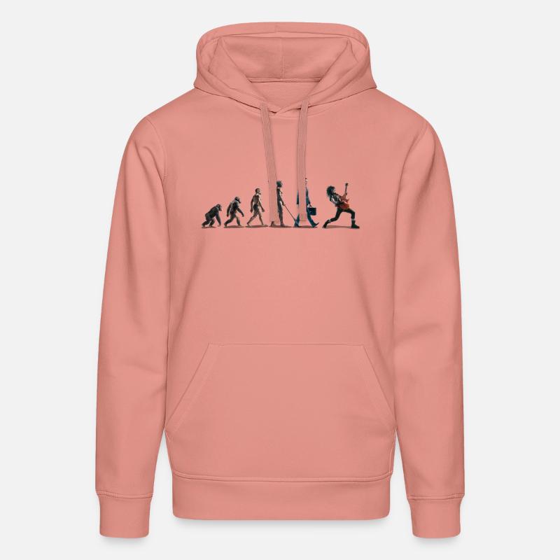 Evolution Guitariste 06 2024 2 - Sweat à capuche bio DRUMMER Stanley/Stella Unisexe - rose poudré