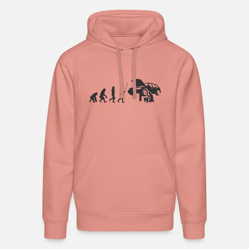 Evolution Mécanicien Automobile Artisan - Sweat à capuche bio DRUMMER Stanley/Stella Unisexe - rose poudré