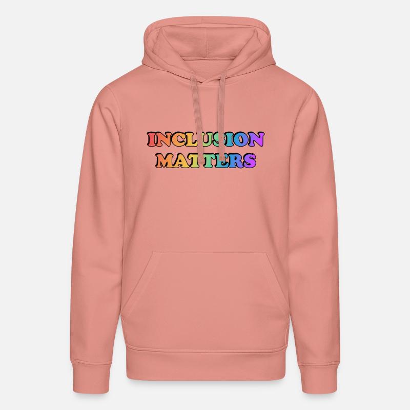 L’inclusion compte Arc-en-ciel - Sweat à capuche bio DRUMMER Stanley/Stella Unisexe - rose poudré
