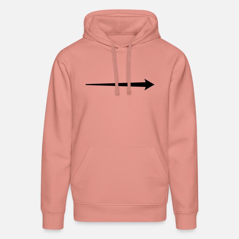 Motif de la flèche - Sweat à capuche bio DRUMMER Stanley/Stella Unisexe - rose poudré