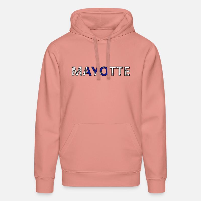 Drapeau Mayotte - Sweat à capuche bio DRUMMER Stanley/Stella Unisexe - rose poudré