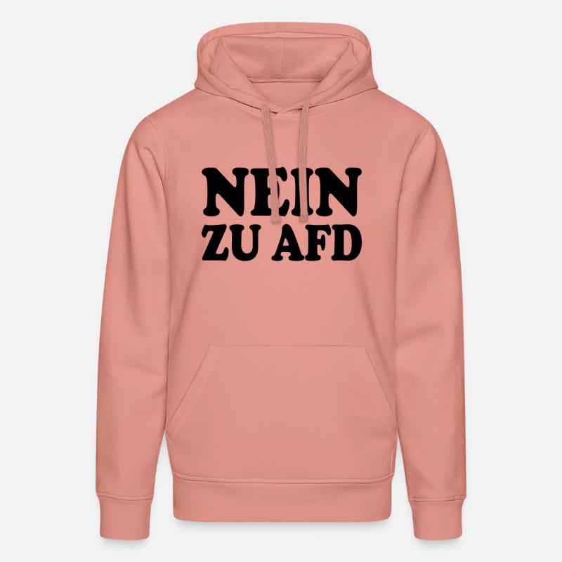 Non à afd - Sweat à capuche bio DRUMMER Stanley/Stella Unisexe - rose poudré
