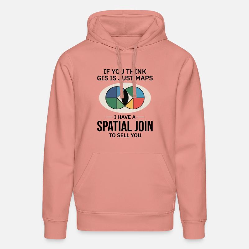 GIS Spatial Join Map Datenanalyse - Stanley/Stella Unisex Bio-Hoodie DRUMMER  - Altrosa