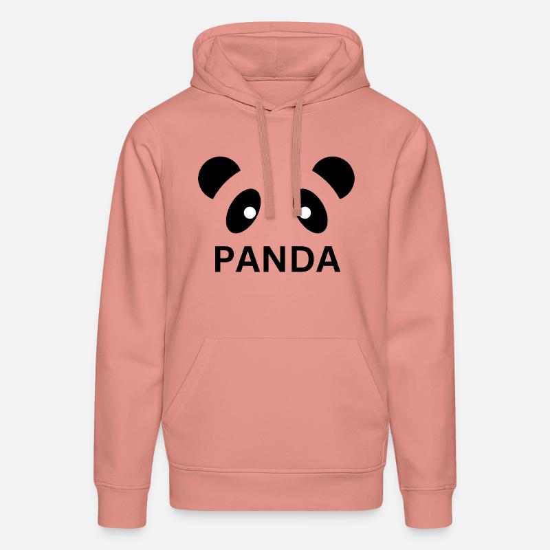 Conception du visage de panda - Sweat à capuche bio DRUMMER Stanley/Stella Unisexe - rose poudré