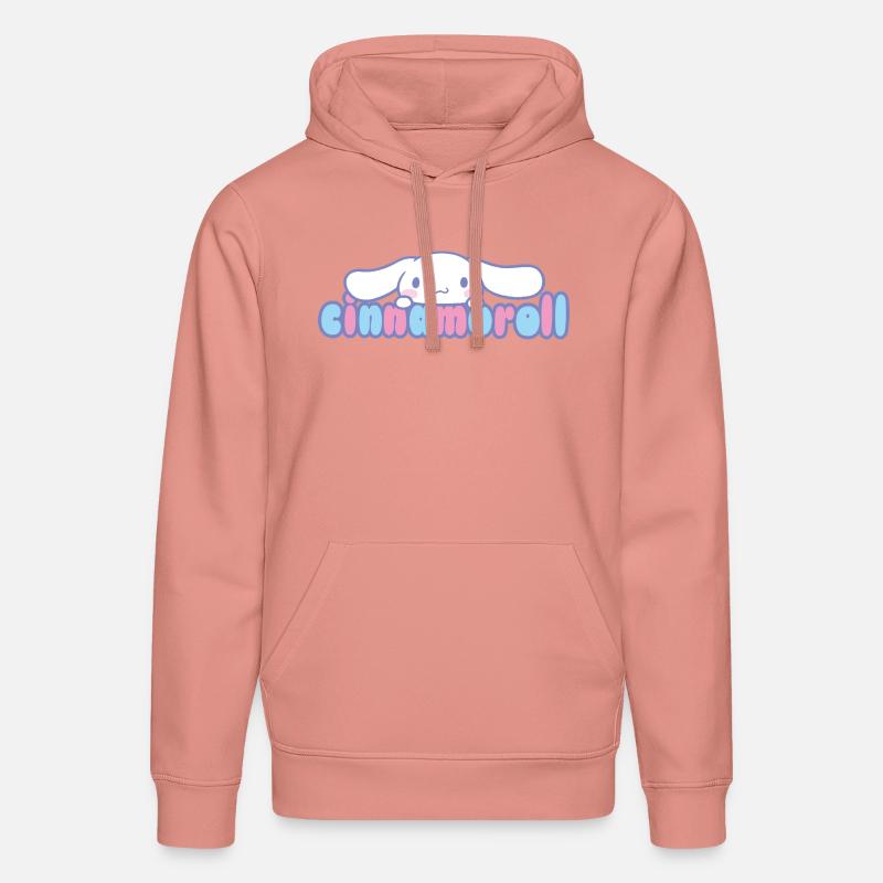 Cinnamoroll Regarde Par-dessus L'inscription - Sweat à capuche bio DRUMMER Stanley/Stella Unisexe - rose poudré