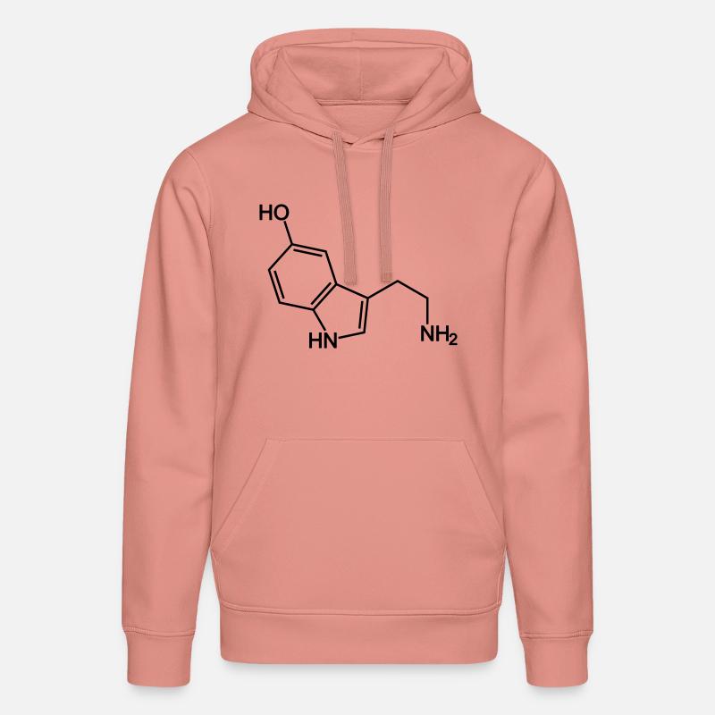 molécule de sérotonine - Sweat à capuche bio DRUMMER Stanley/Stella Unisexe - rose poudré
