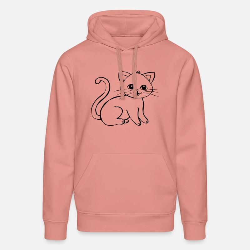 chat - Sweat à capuche bio DRUMMER Stanley/Stella Unisexe - rose poudré