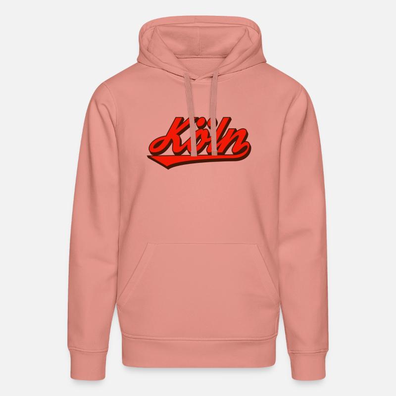Köln Retro Script Logo Rot - Stanley/Stella Unisex Bio-Hoodie DRUMMER  - Altrosa