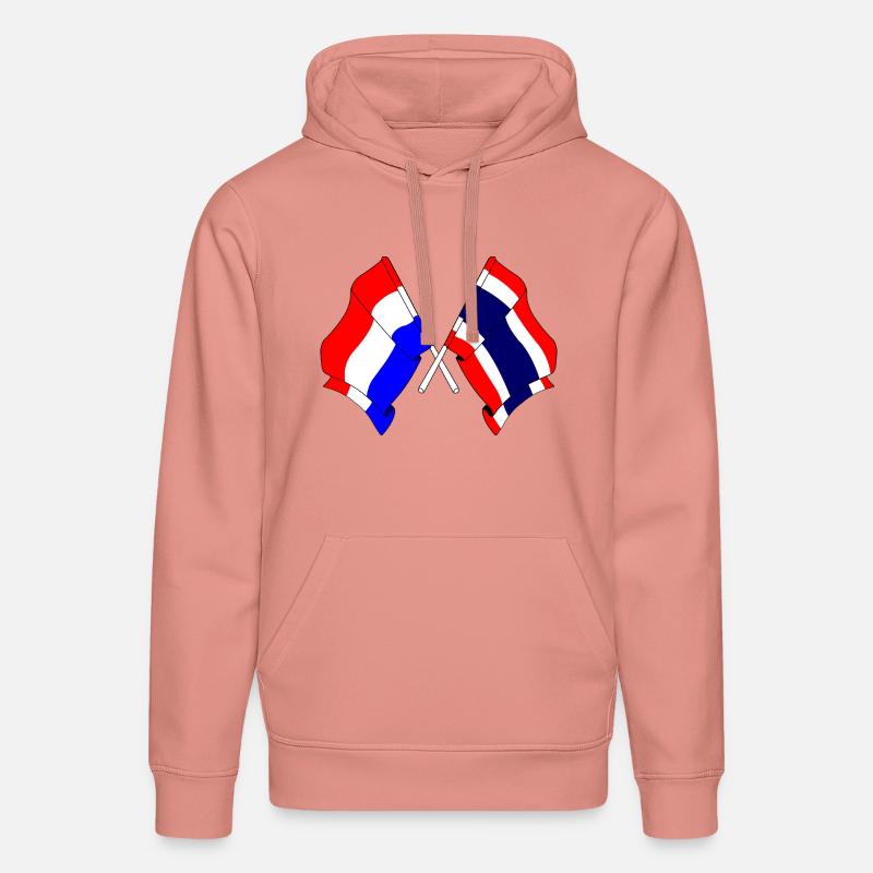 Drapeau Pays-Bas Thaïlande - Sweat à capuche bio DRUMMER Stanley/Stella Unisexe - rose poudré