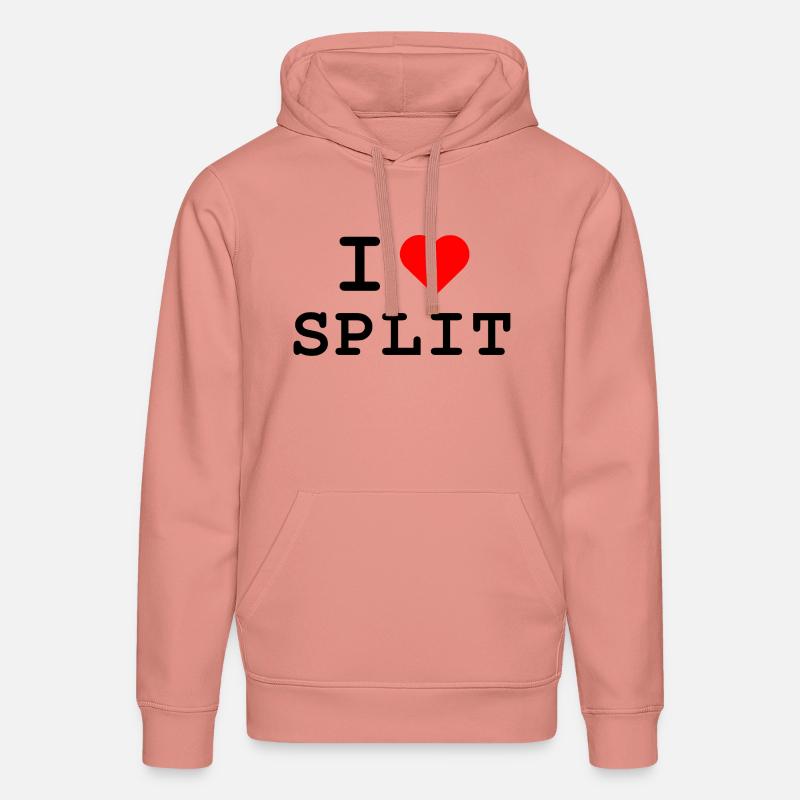 I love Split - Ich liebe Split - Stanley/Stella Unisex Bio-Hoodie DRUMMER  - Altrosa