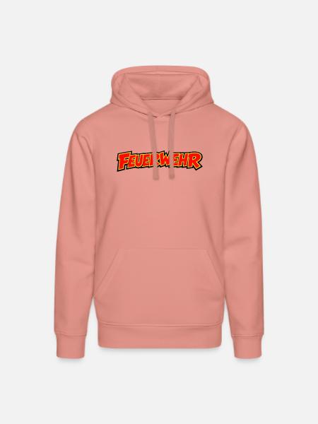 Feuerwehr Comic Schriftzug - Stanley/Stella Unisex Bio-Hoodie DRUMMER  - Altrosa