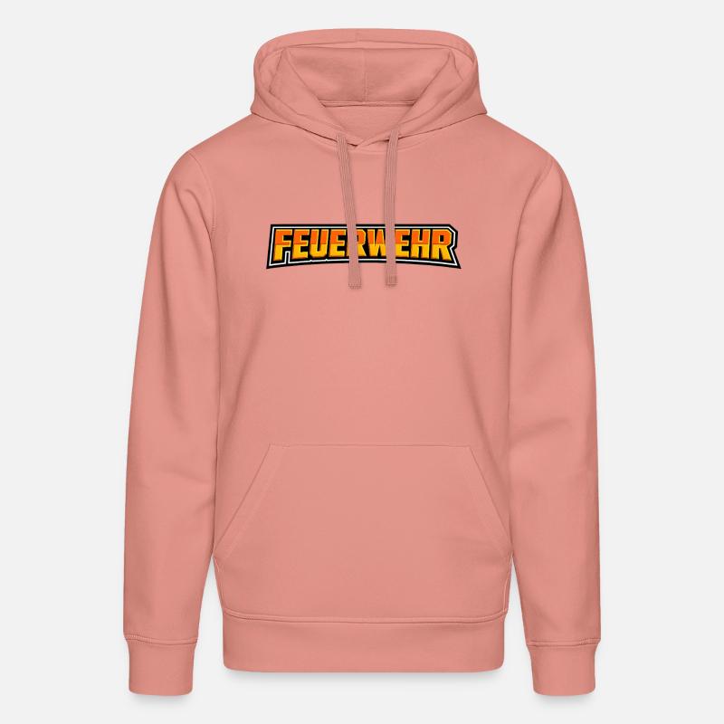 Logo des Fires Flames - Sweat à capuche bio DRUMMER Stanley/Stella Unisexe - rose poudré