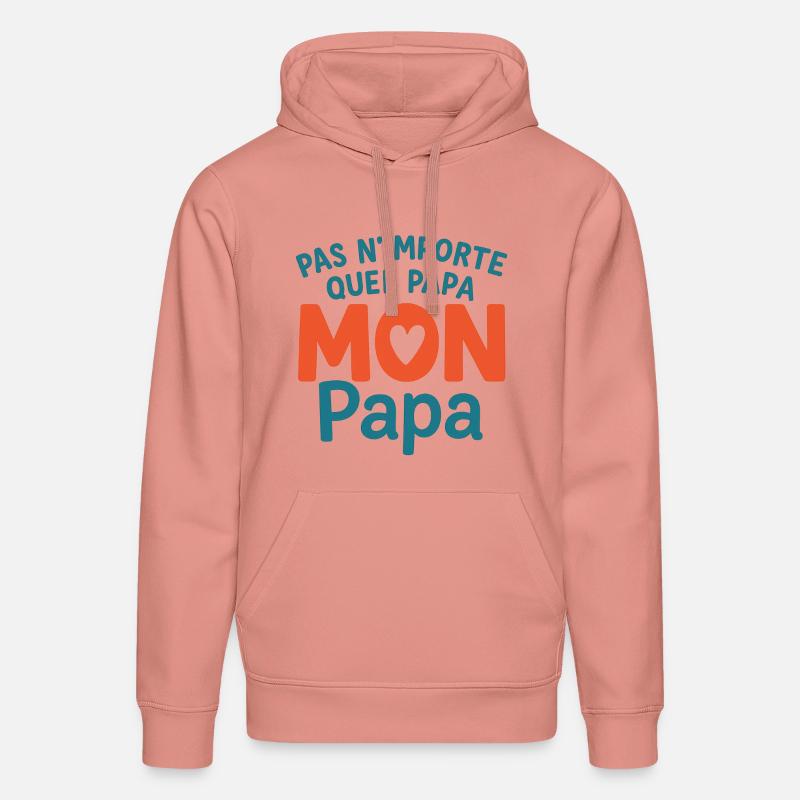 Mon Papa Unique  - Sweat à capuche bio DRUMMER Stanley/Stella Unisexe - rose poudré
