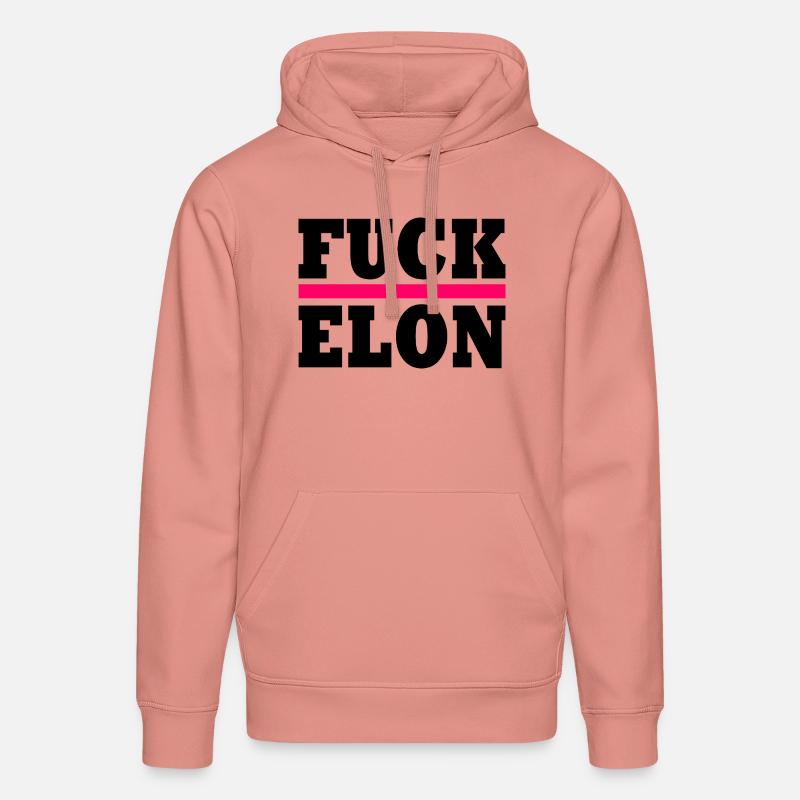 Fuck elon - Sweat à capuche bio DRUMMER Stanley/Stella Unisexe - rose poudré
