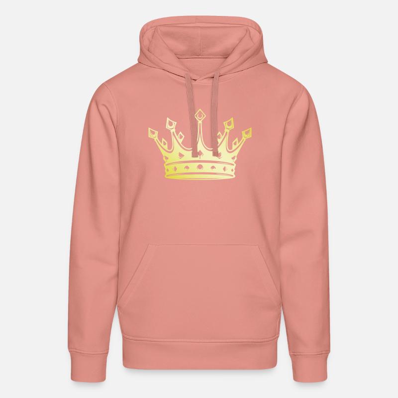 Couronne royale en or - Sweat à capuche bio DRUMMER Stanley/Stella Unisexe - rose poudré