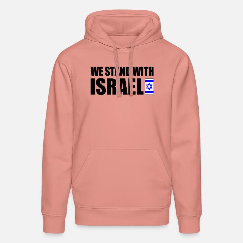 We stand with israel - Sweat à capuche bio DRUMMER Stanley/Stella Unisexe - rose poudré