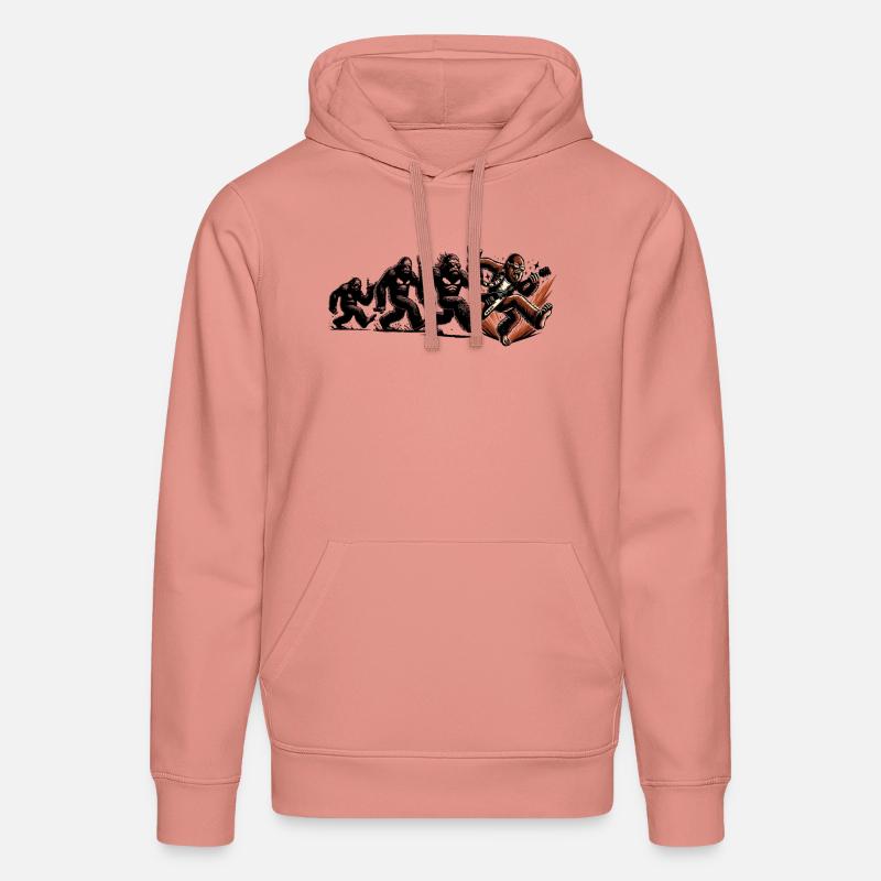 Bigfoot guitariste Evolution Walk - Sweat à capuche bio DRUMMER Stanley/Stella Unisexe - rose poudré