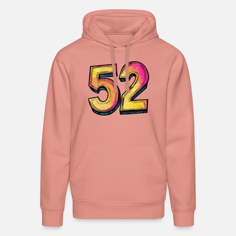 52 Symbole numérique - Sweat à capuche bio DRUMMER Stanley/Stella Unisexe - rose poudré