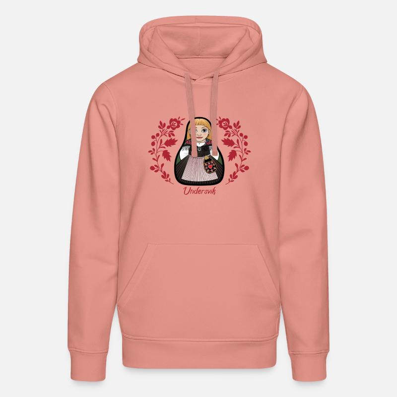 UndervikStinta avec des fleurs - Sweat à capuche bio DRUMMER Stanley/Stella Unisexe - rose poudré