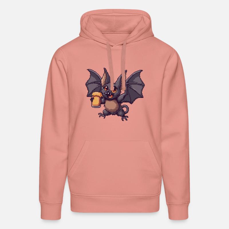 Fledermaus Pixel Bier - Stanley/Stella Unisex Bio-Hoodie DRUMMER - Altrosa