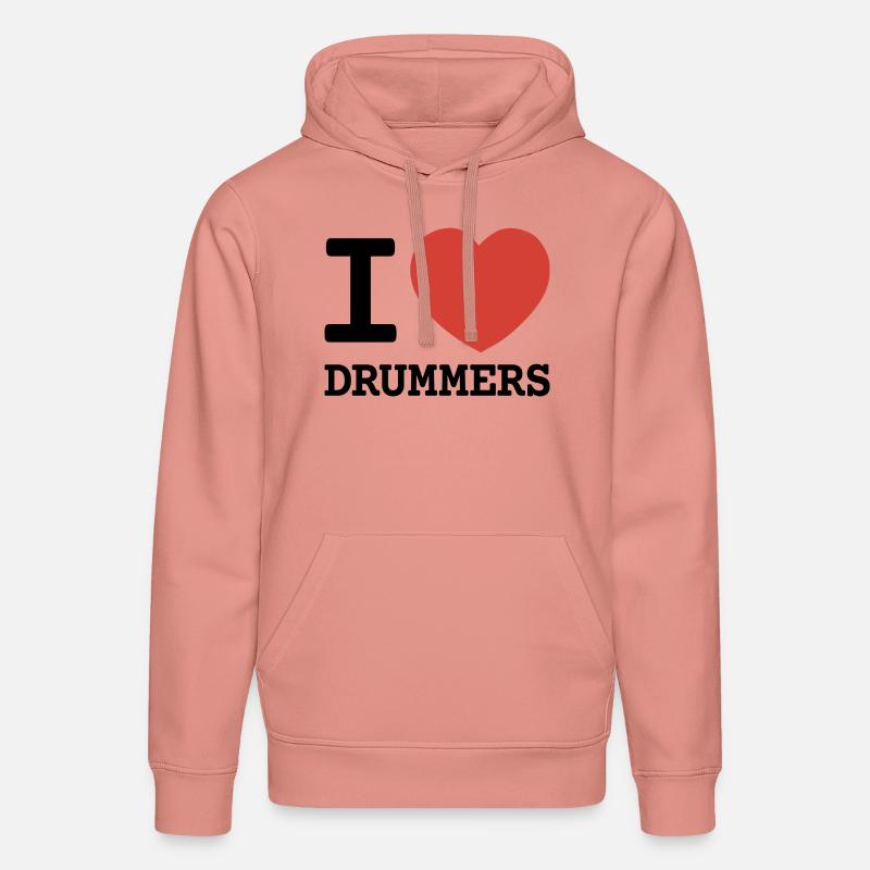 J’adore les batteurs - Sweat à capuche bio DRUMMER Stanley/Stella Unisexe - rose poudré