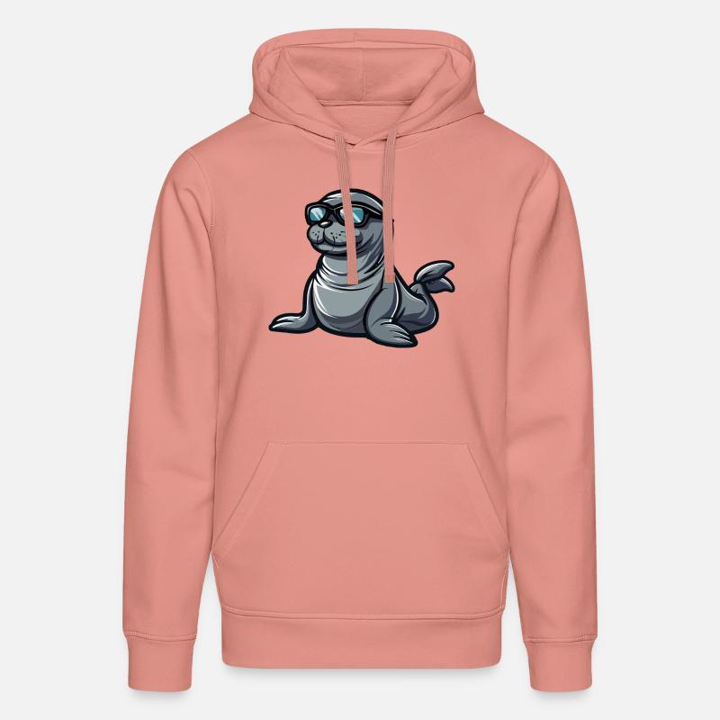 Robbe Tier Comic Cool - Stanley/Stella Unisex Bio-Hoodie DRUMMER  - Altrosa
