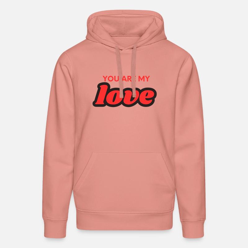 Tu es mon amour - Sweat à capuche bio DRUMMER Stanley/Stella Unisexe - rose poudré