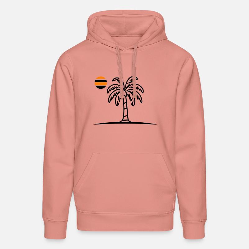 Île Palmier Été - Sweat à capuche bio DRUMMER Stanley/Stella Unisexe - rose poudré