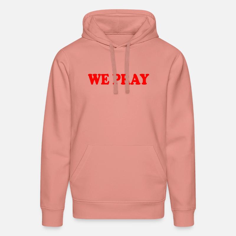 We pray - Sweat à capuche bio DRUMMER Stanley/Stella Unisexe - rose poudré