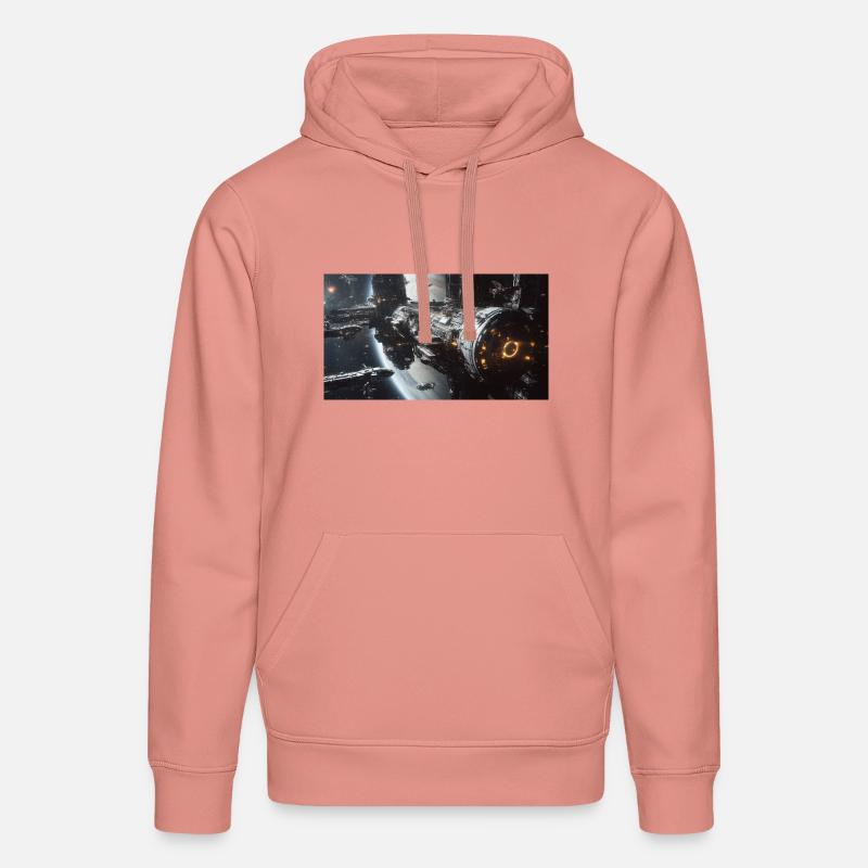 Perdu dans l’espace 1 1 - Sweat à capuche bio DRUMMER Stanley/Stella Unisexe - rose poudré