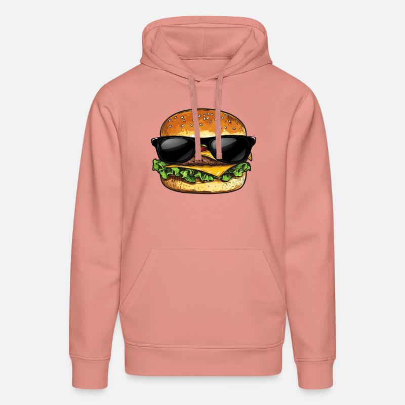 Hamburger Lunettes de soleil Burger - Sweat à capuche bio DRUMMER Stanley/Stella Unisexe - rose poudré