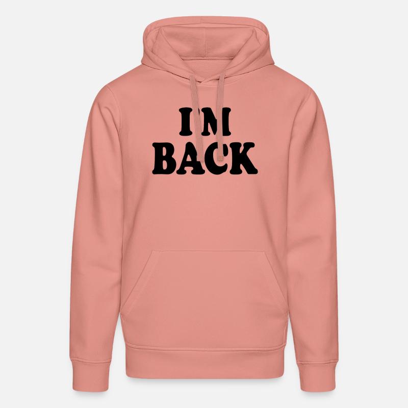 I'm back - Sweat à capuche bio DRUMMER Stanley/Stella Unisexe - rose poudré