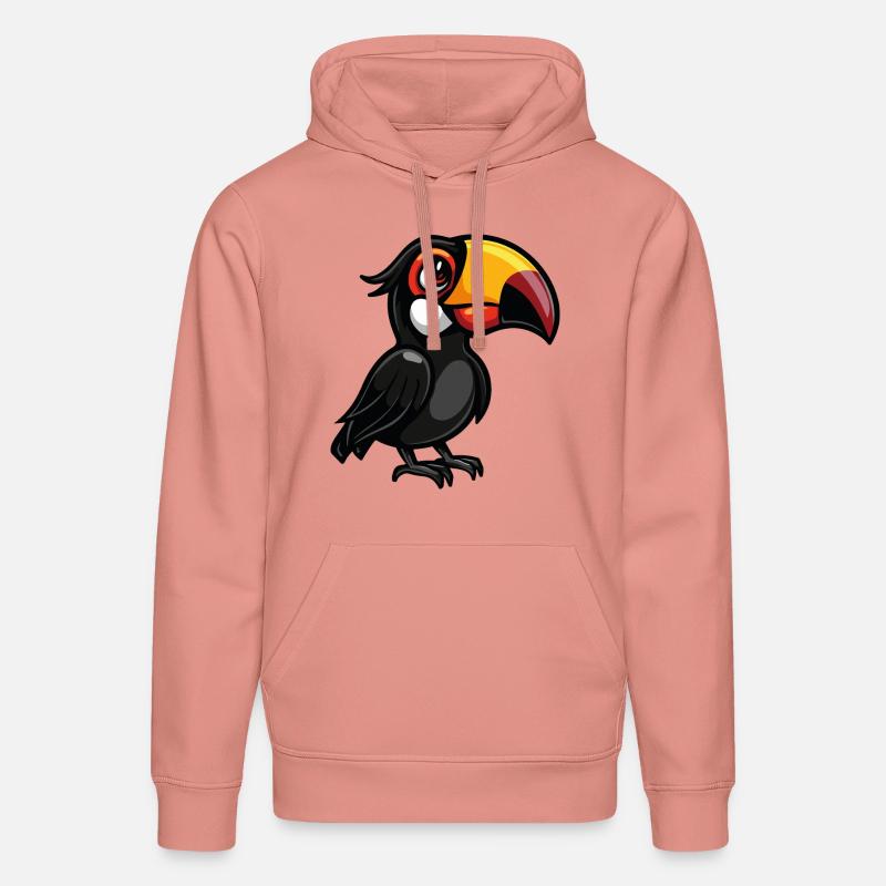 Bande dessinée Toucan Bird - Sweat à capuche bio DRUMMER Stanley/Stella Unisexe - rose poudré