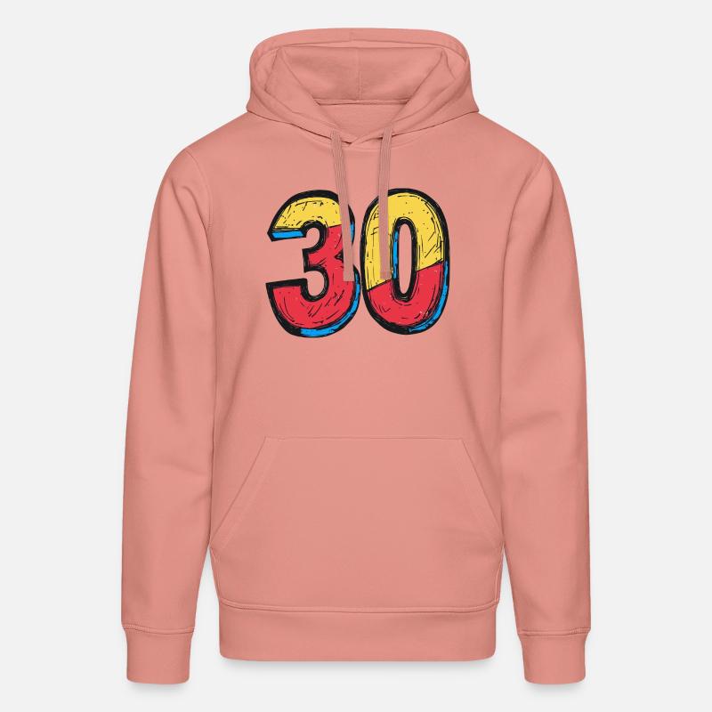 30 Symbole numérique - Sweat à capuche bio DRUMMER Stanley/Stella Unisexe - rose poudré