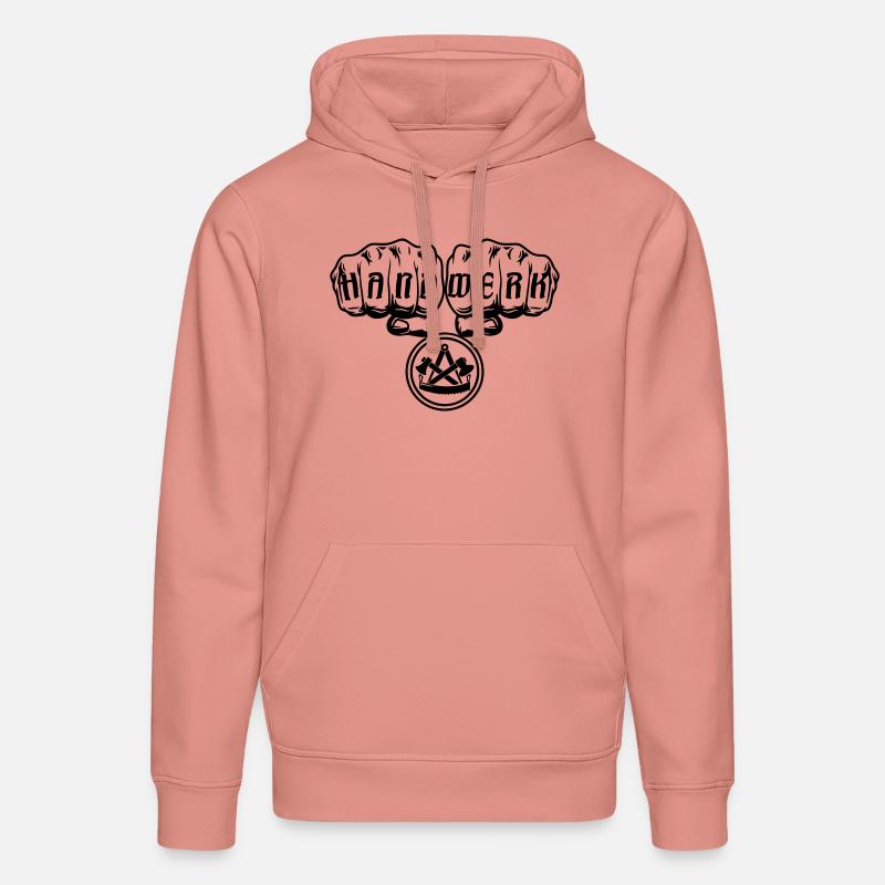 Zimmermann Faust Handwerk Beruf - Stanley/Stella Unisex Bio-Hoodie DRUMMER - Altrosa