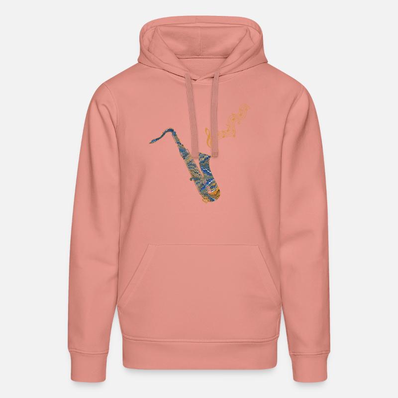 Saxophone Ebru 50 - Sweat à capuche bio DRUMMER Stanley/Stella Unisexe - rose poudré