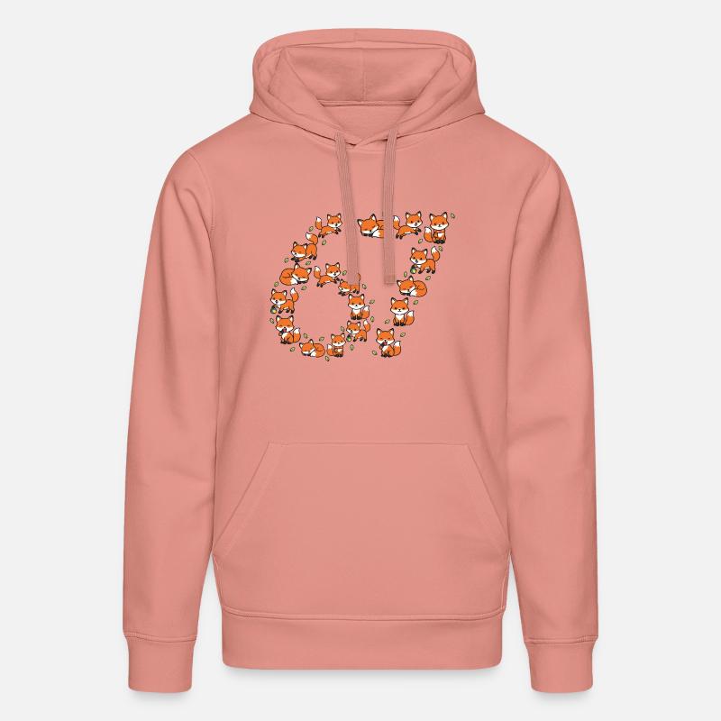 Fox Ring Pattern 67 Meme - Stanley/Stella Unisex Bio-Hoodie DRUMMER  - Altrosa