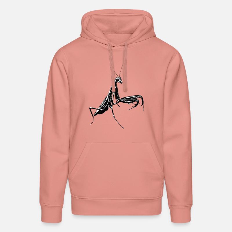 Modliszka / owad modliszki - Ekologiczna bluza z kapturem typu unisex Stanley/Stella DRUMMER - brudny róż