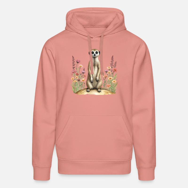 Suricate mignon - Sweat à capuche bio DRUMMER Stanley/Stella Unisexe - rose poudré