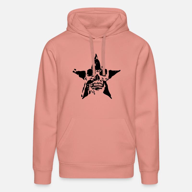 Todesstern Todes Kopf etoile8 - Stanley/Stella Unisex Bio-Hoodie DRUMMER  - Altrosa