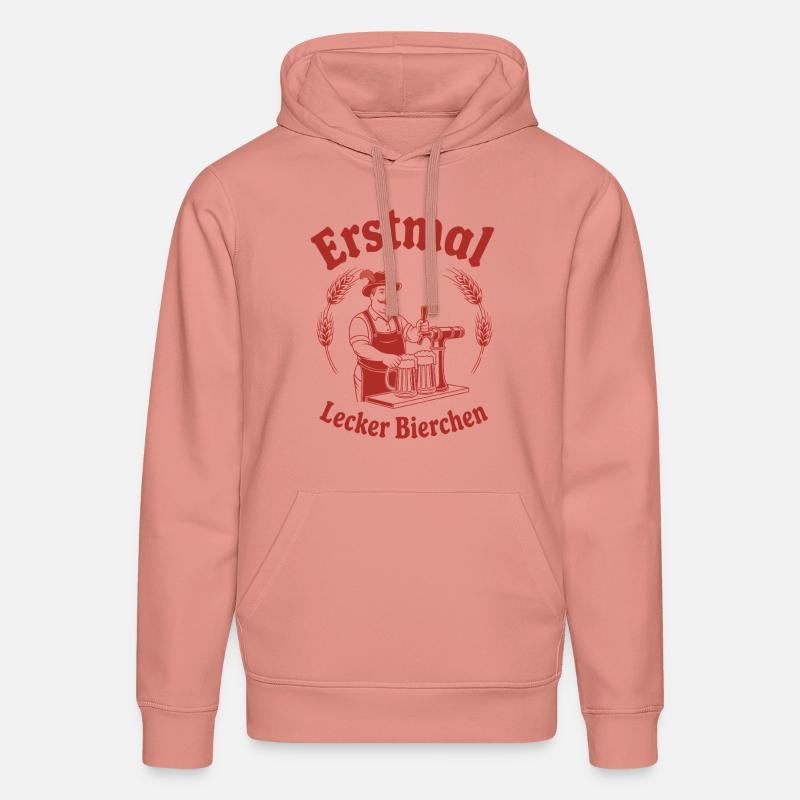 Erstmal lecker Bierchen - Stanley/Stella Unisex Bio-Hoodie DRUMMER  - Altrosa