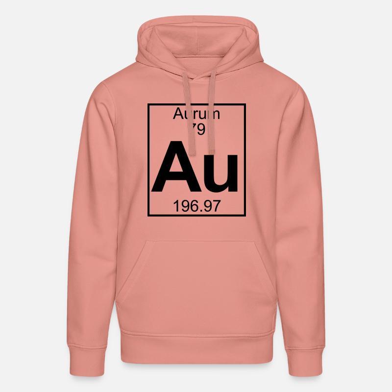 Element 079 - Au (aurum) - Full - Sweat à capuche bio DRUMMER Stanley/Stella Unisexe - rose poudré