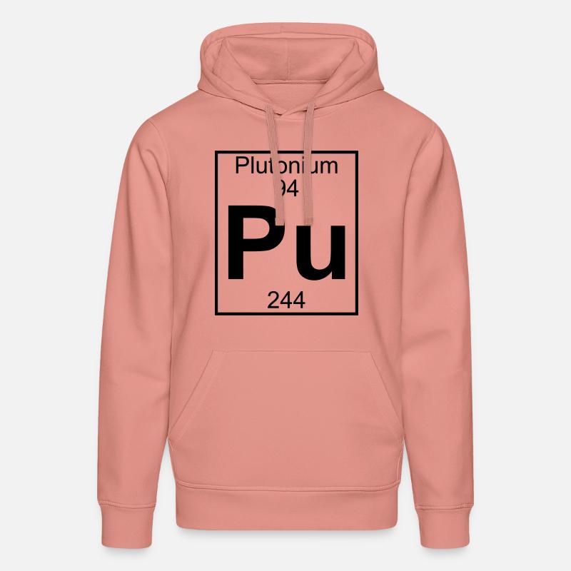 Element 094 - Pu (plutonium) - Full - Sweat à capuche bio DRUMMER Stanley/Stella Unisexe - rose poudré