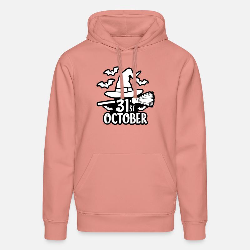 31 octobre Halloween Dicton Citation - Sweat à capuche bio DRUMMER Stanley/Stella Unisexe - rose poudré