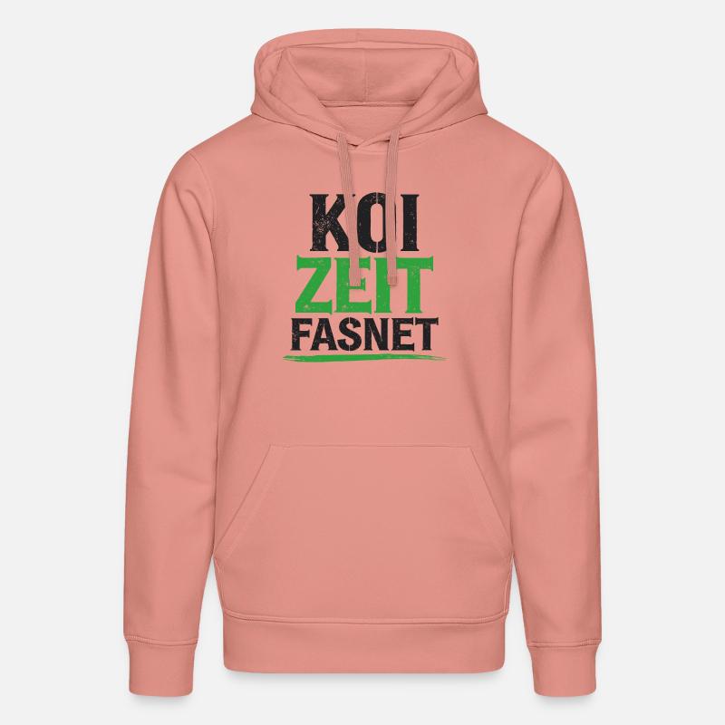 Koi Zeit Fasnet - Carnaval Carnaval - Sweat à capuche bio DRUMMER Stanley/Stella Unisexe - rose poudré